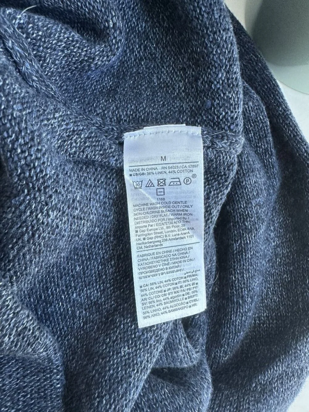 Banana Republic - Giorgio Linen-Cotton Sweater - Navy Blue (M)